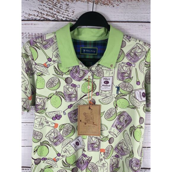 William Murray Shirt Womens Medium Green Tito's Transfusion Vodka Polo Golf - Picture 2 of 13